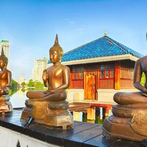 Seema Malaka temple on Beira Lake. Colombo, Sri Lanka