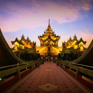Karaweik palace in Yangon, Myanmar